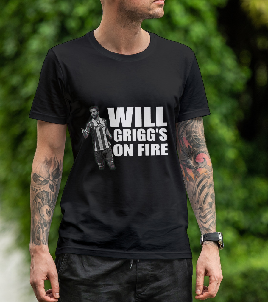 Will Grigg's On Fire Soccer Celebration Fan Favorite T-Shirt