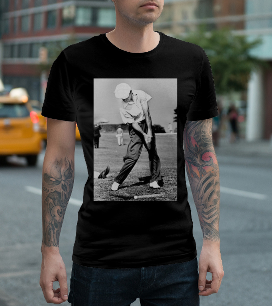 Ben Hogan Iconic Golf Swing Point Of Impact T-Shirt