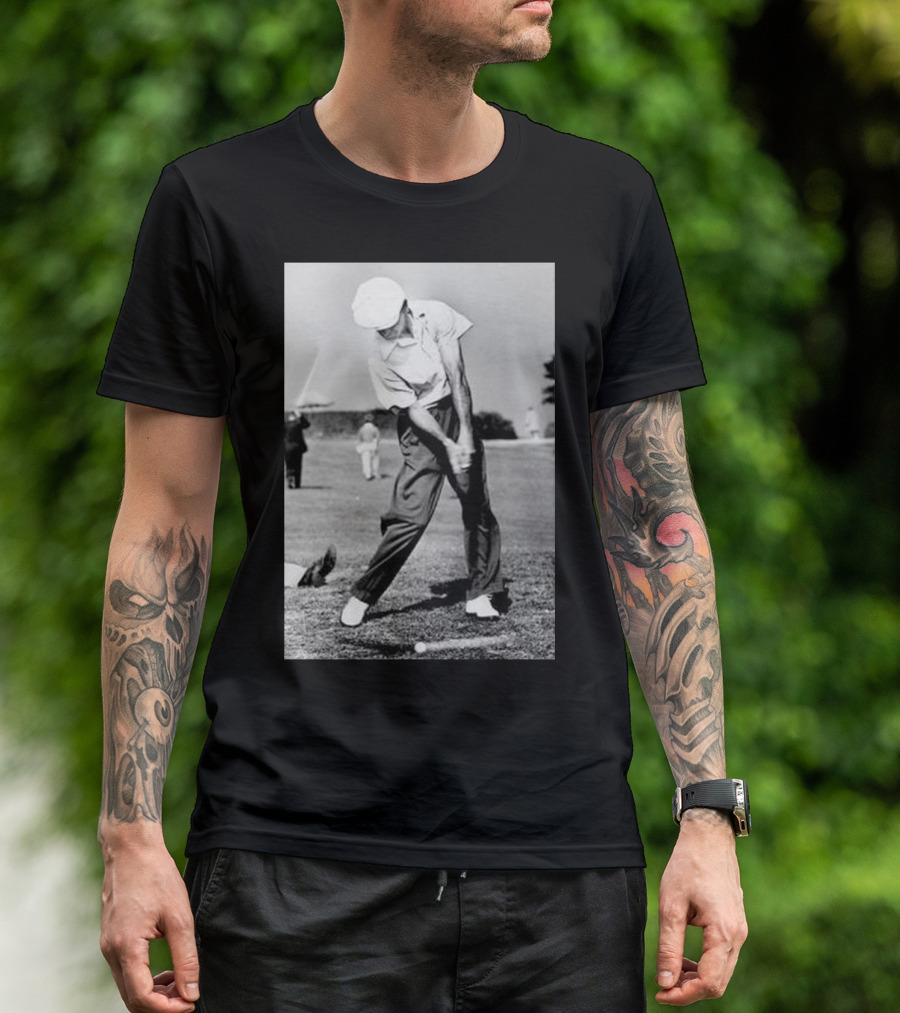 Ben Hogan Iconic Golf Swing Point Of Impact T-Shirt