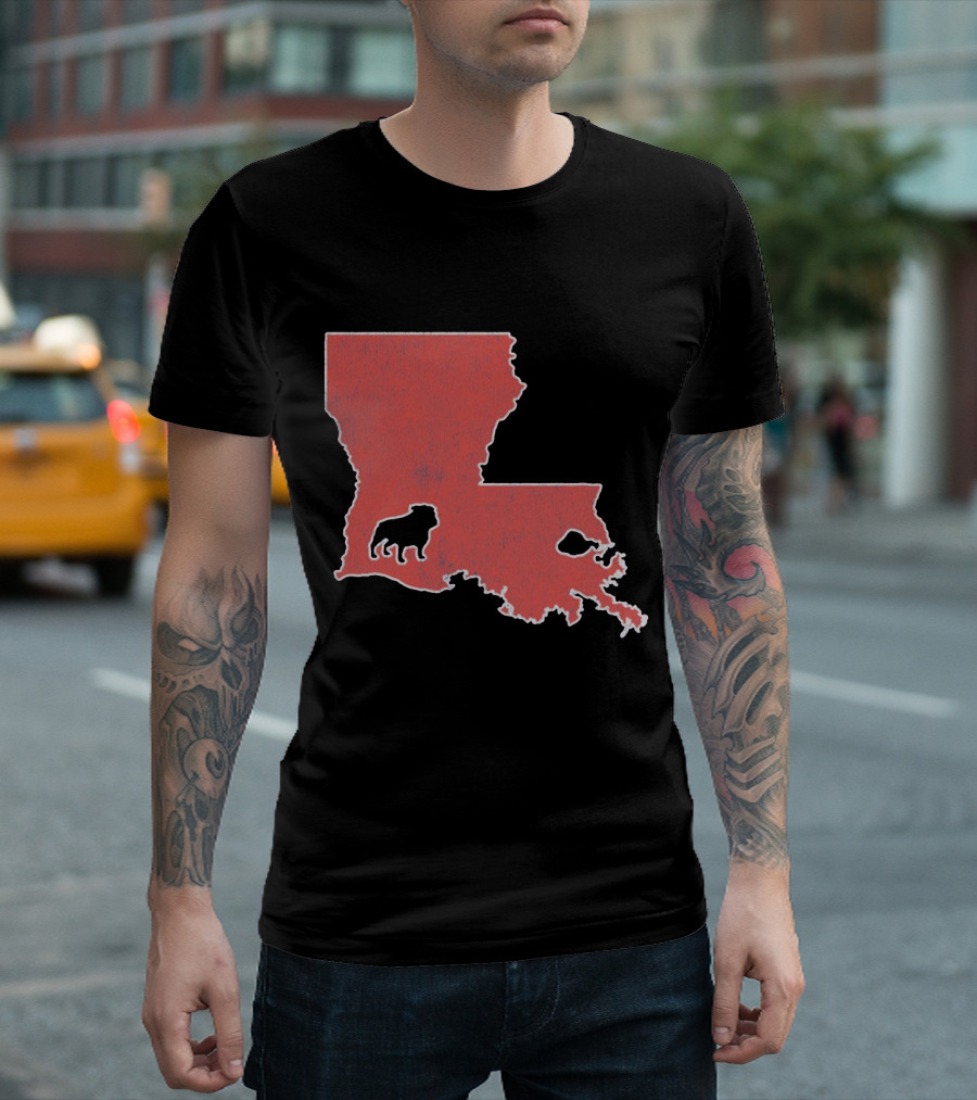 Louisiana Tech Bulldogs Football Red State T-Shirt