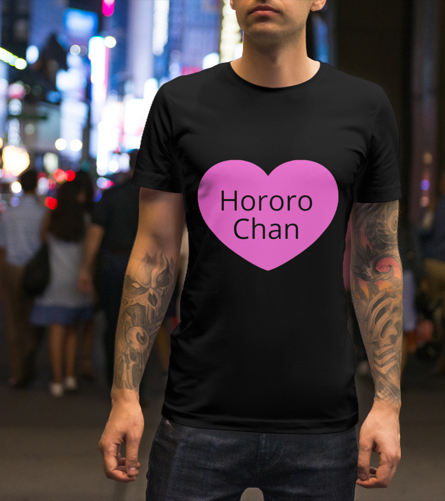 Hororo Chan Pink Heart Icon Love T-Shirt