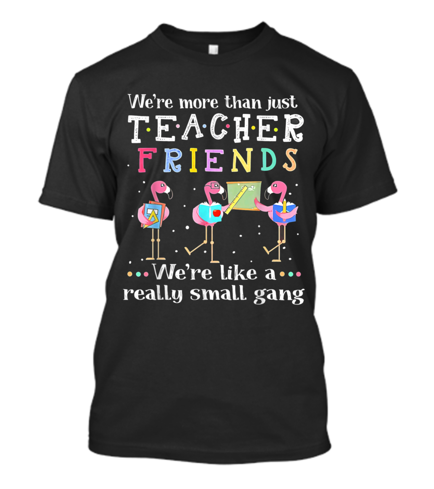 We're More Than Just Teacher Friends Like A Really Small Gang With Flamingos T-Shirt