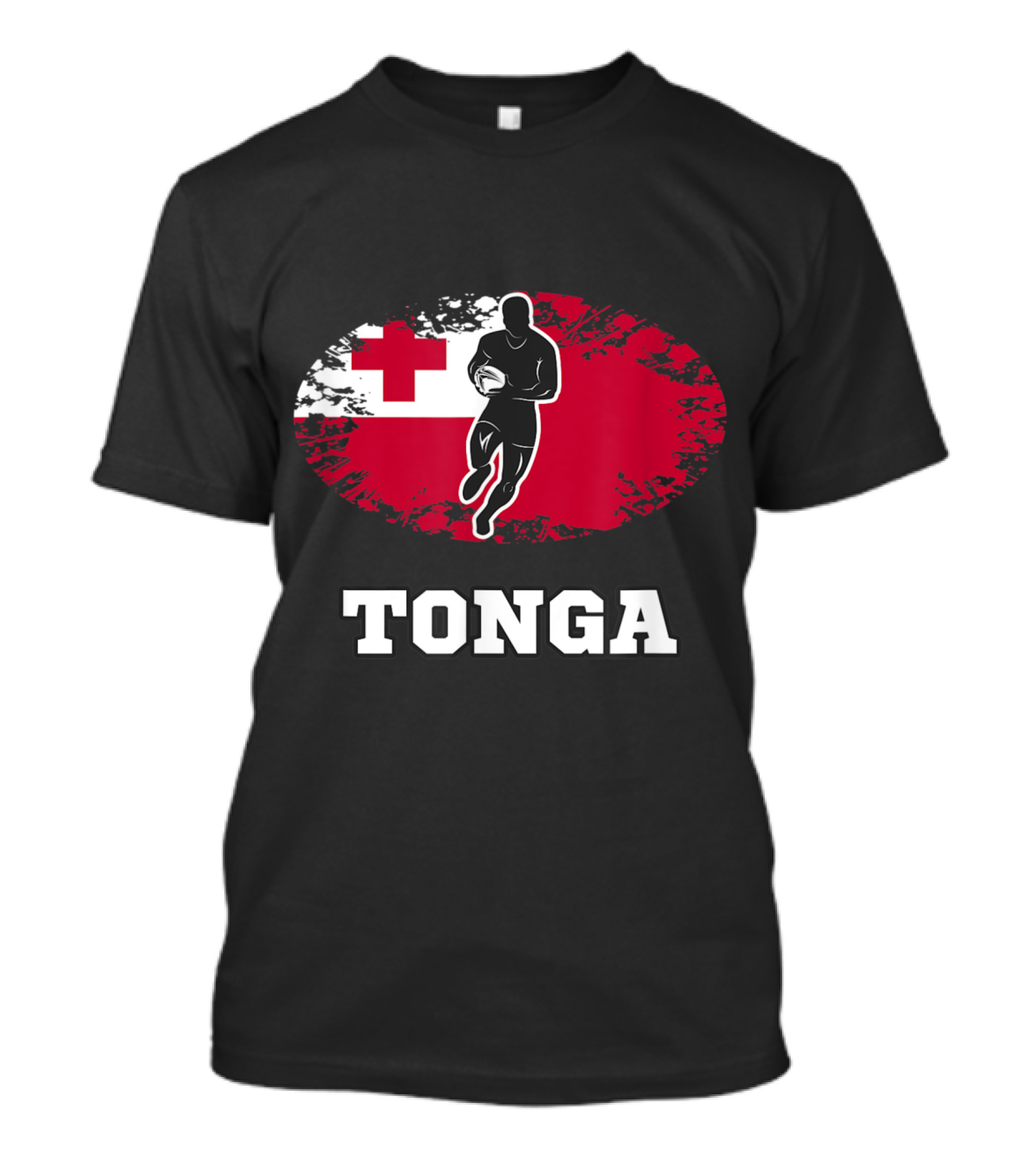 Tonga Rugby Passion With Flag And Player T-Shirt