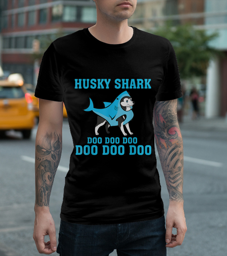 Husky Shark Doo Doo Doo Doo Doo Doo Siberian Husky Costume Novelty T-Shirt