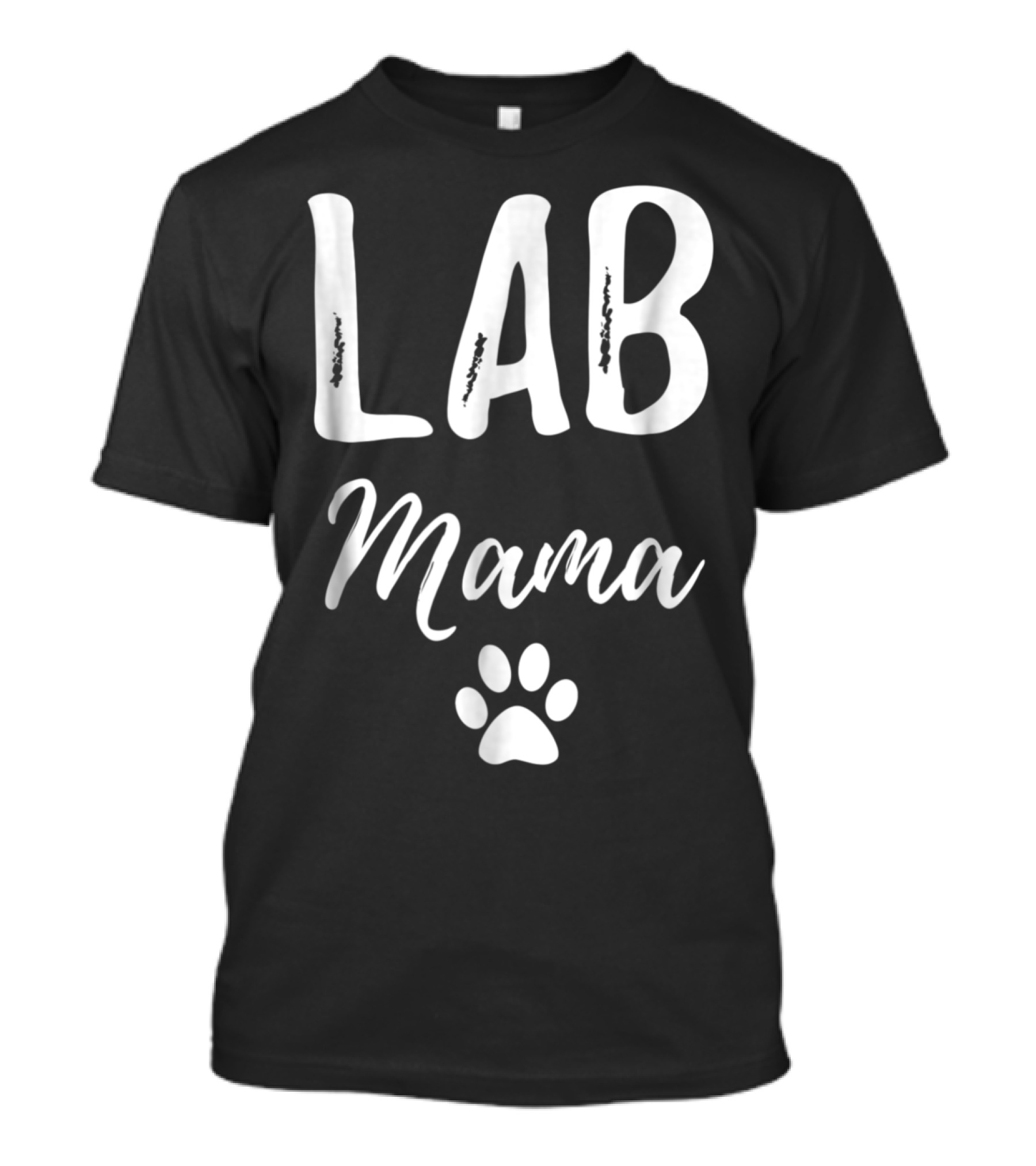 LAB Mama Labrador Paw Prints T-Shirt