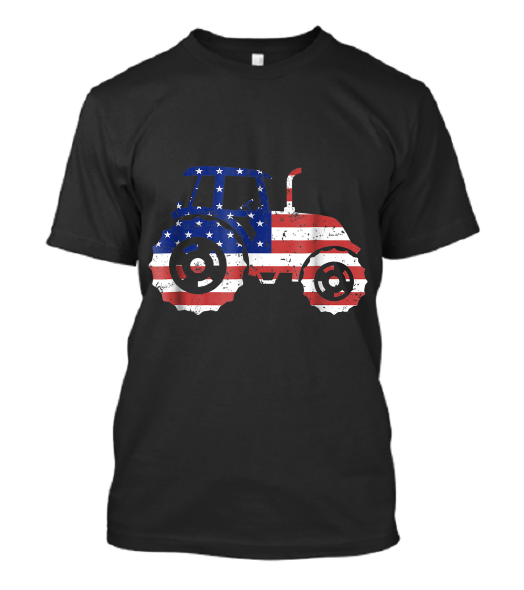 American Flag Tractor Farm Farmer Patriotic T-Shirt