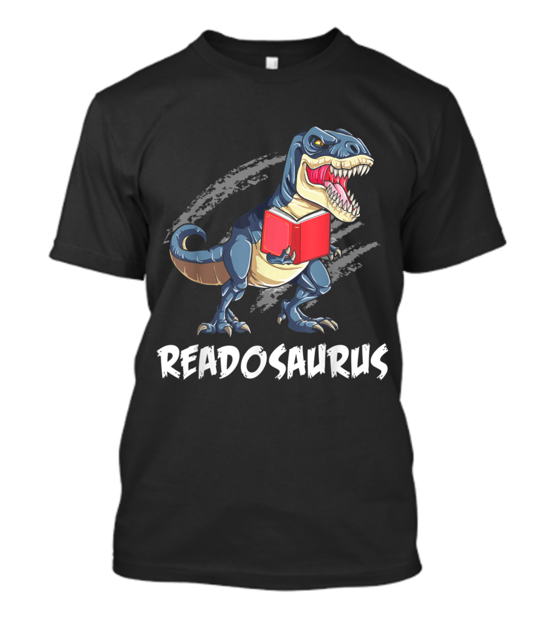 Readosaurus Cartoon Dinosaur Reading Comic Books T-Shirt