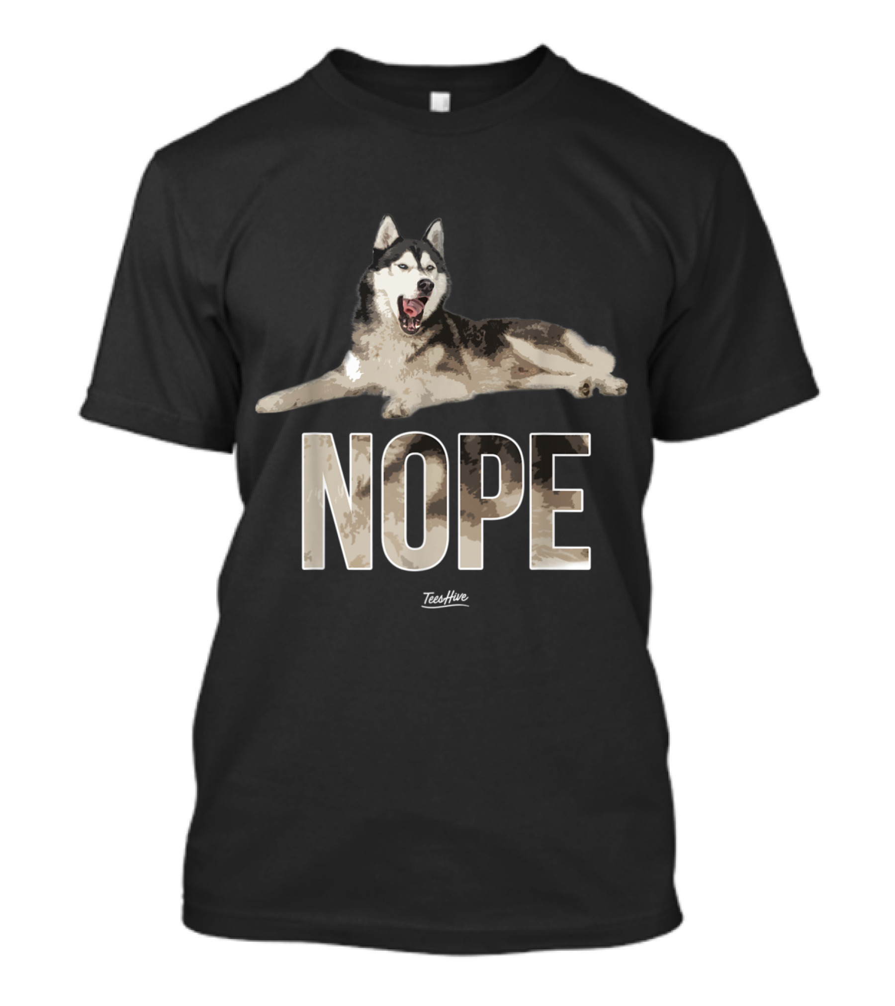 Nope Siberian Husky Relaxing Playful Mood Owner Enthusiast T-Shirt