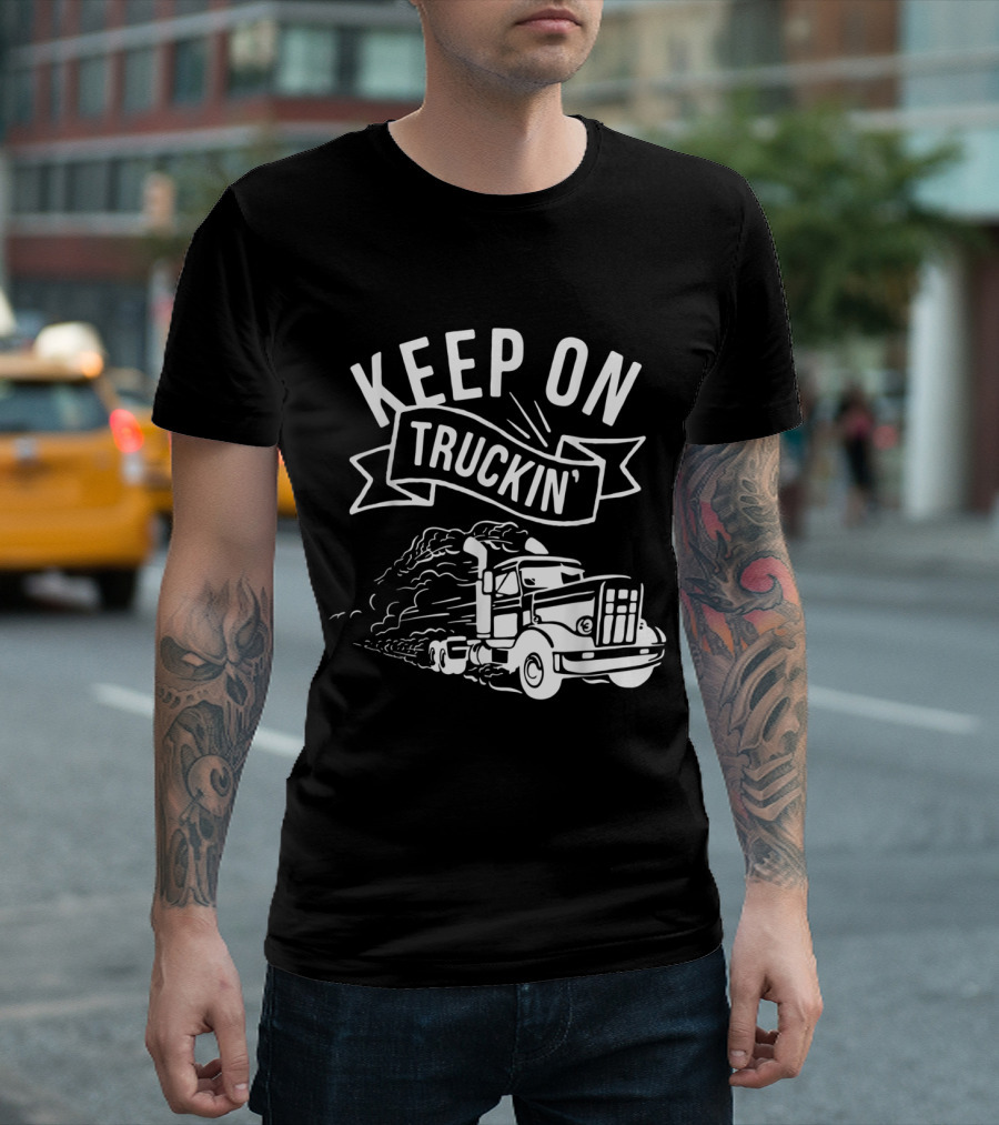 Keep On Truckin' Vintage Truck Graphic Mens T-Shirt