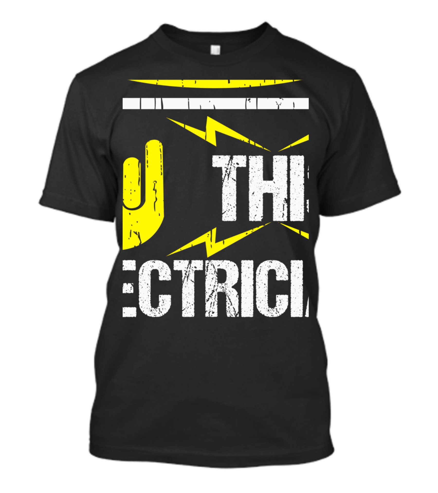 Warning May Shock You Funny Electrician Hand Gesture Lightning Bolt T-Shirt