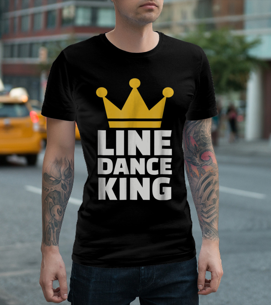 Line Dance King with Golden Crown T-Shirt