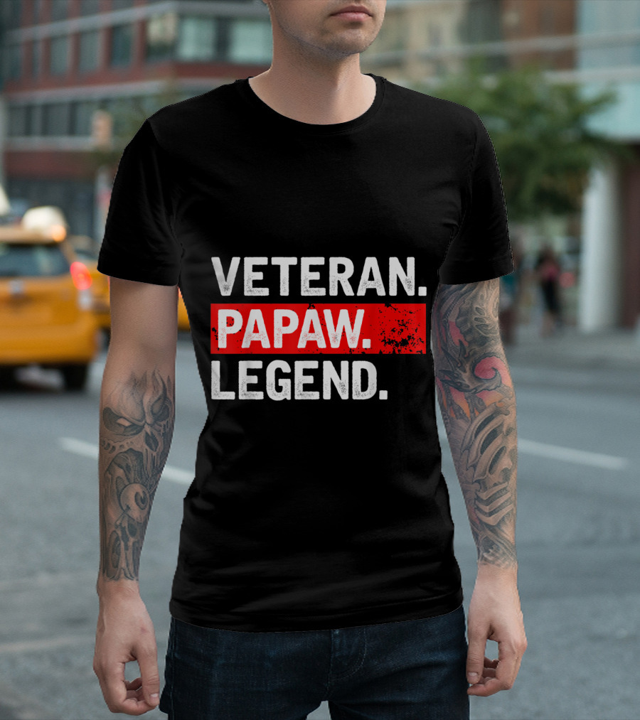 Veteran Papaw Legend Memorial Day Mens T-Shirt