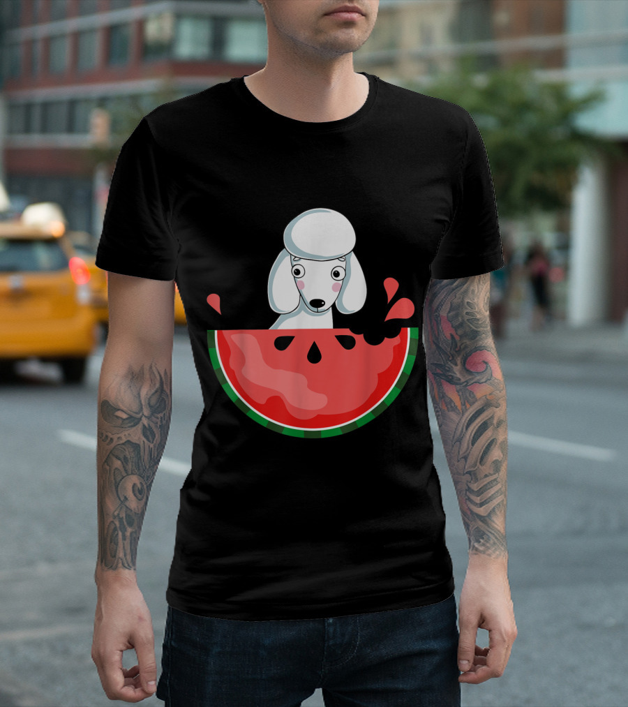 Watermelon Poodle Summer Delight T-Shirt