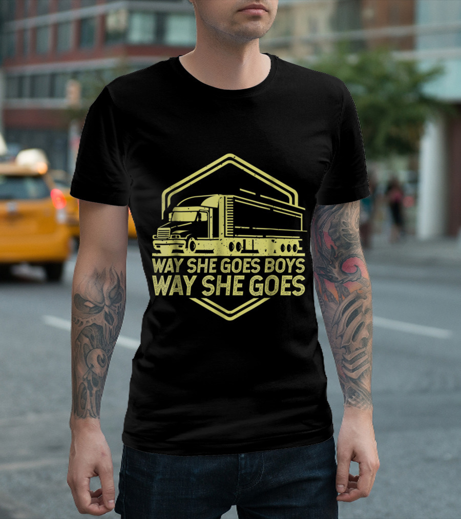 Way She Goes Boys Way She Goes Truck T-Shirt