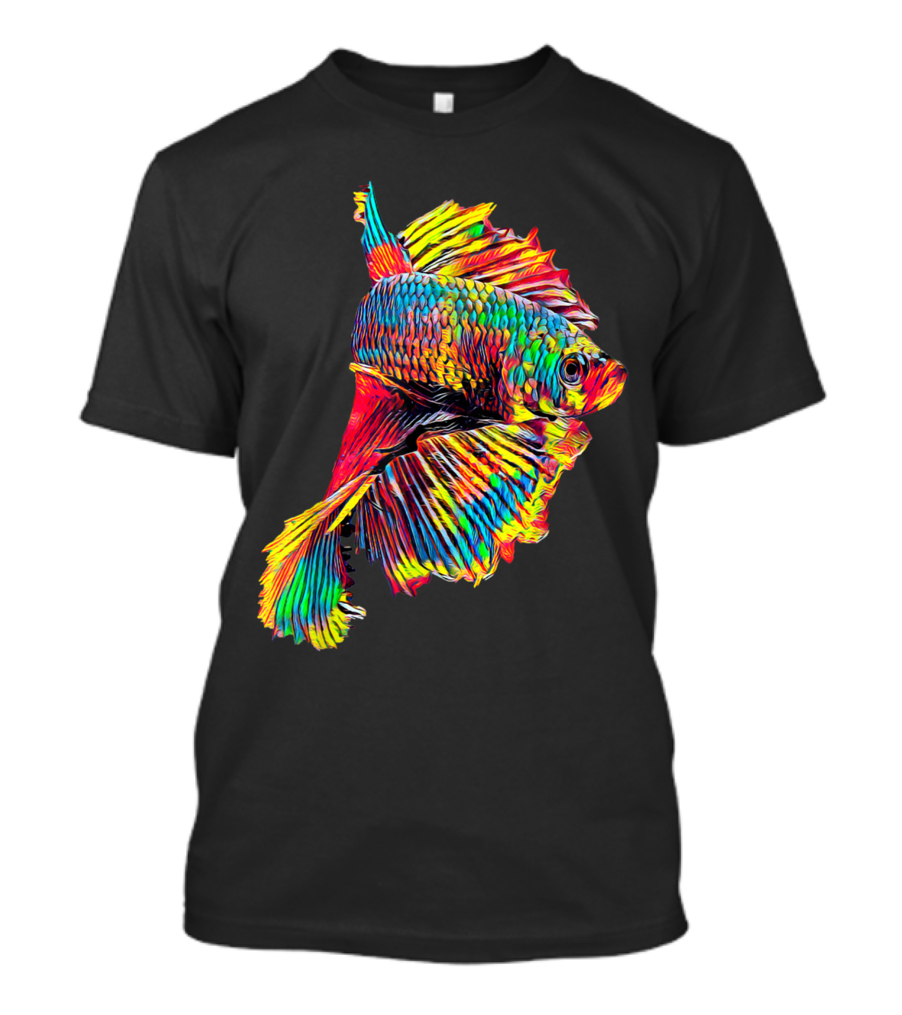 Colorful Siamese Fighting Fish Neon Betta T-Shirt