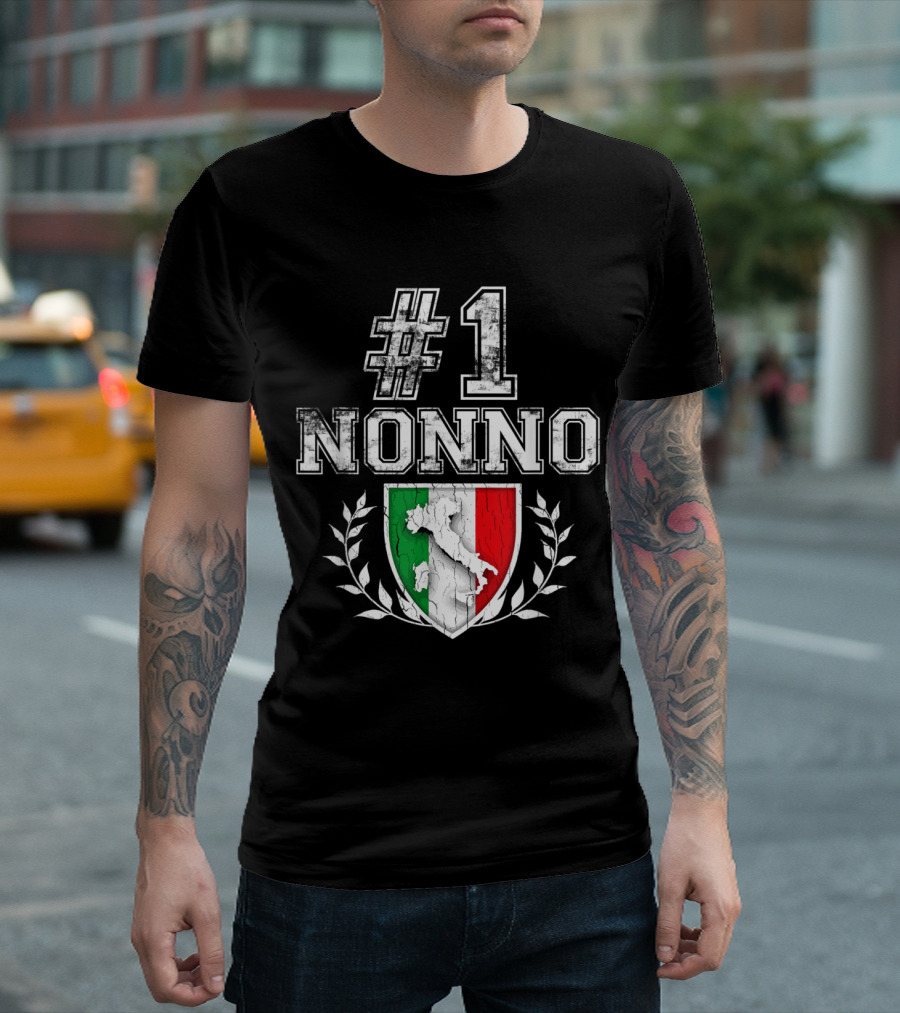 1 Nonno Italian Map Shield Vintage T-Shirt