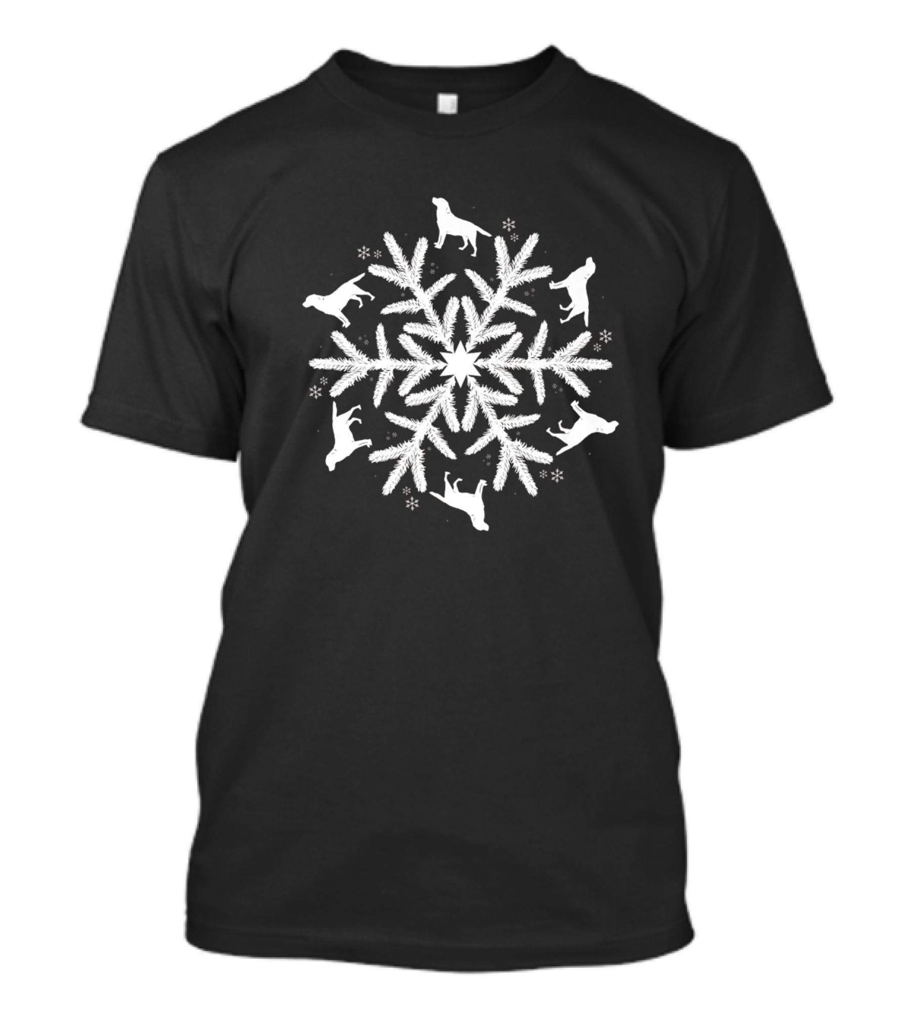Labrador Christmas Snowflake Dog T-Shirt
