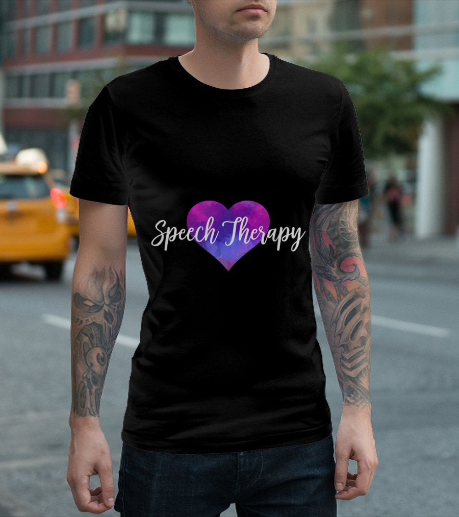 SLP Heart Speech Therapy Speech Therapist Appreciation T-Shirt