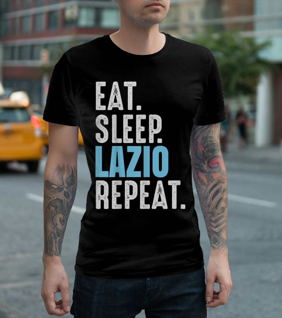 Eat Sleep Lazio Repeat Soccer Italia Fans T-Shirt