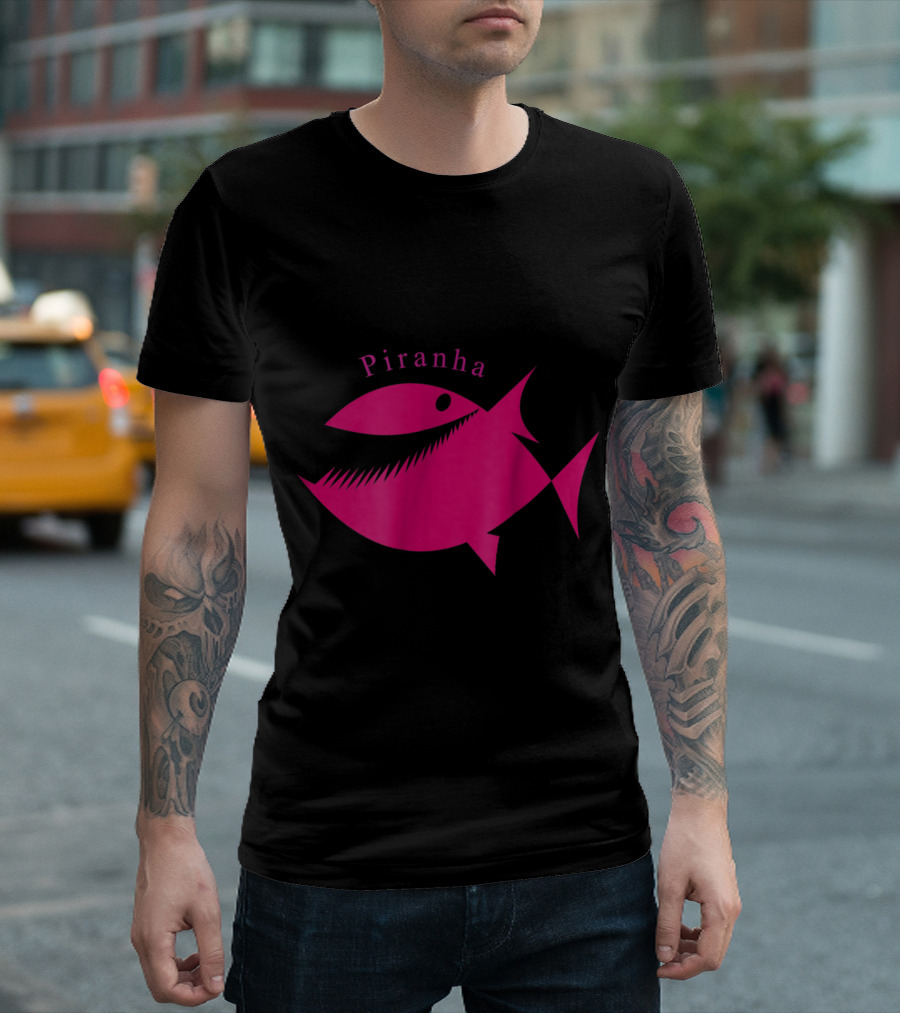 Pink Piranha Smile Unique T-Shirt