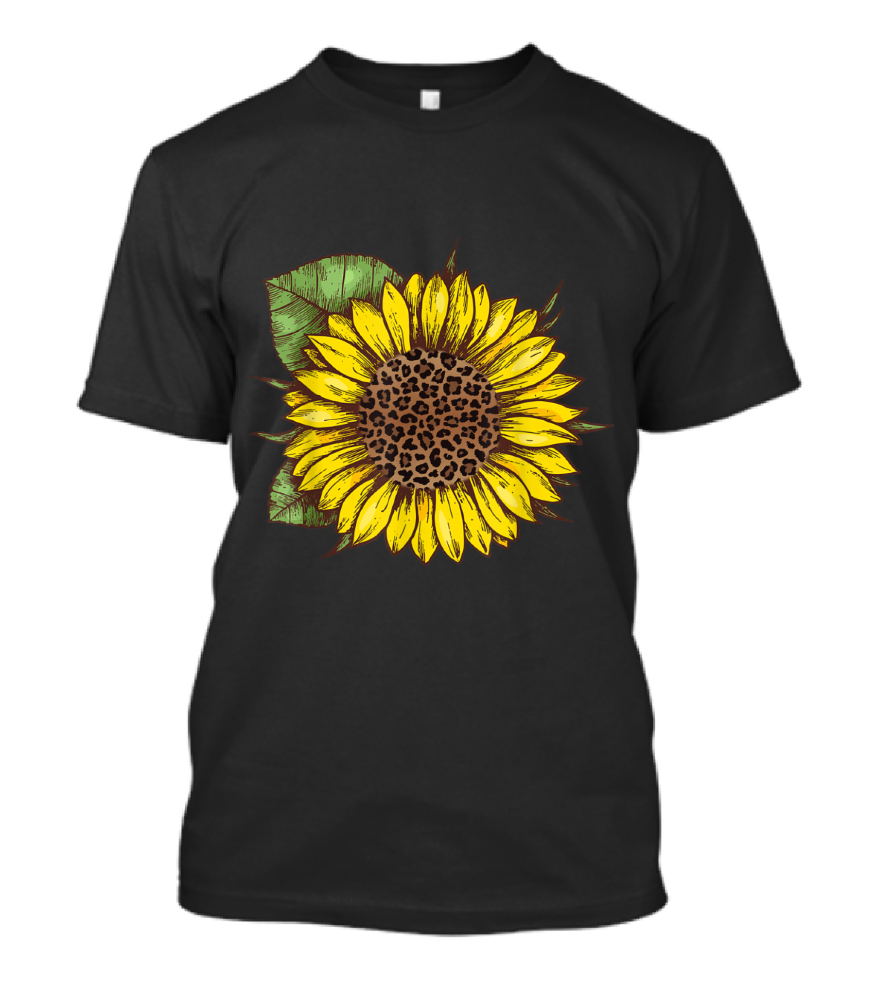 Leopard Sunflower Hippie Cute Sunflower T-Shirt