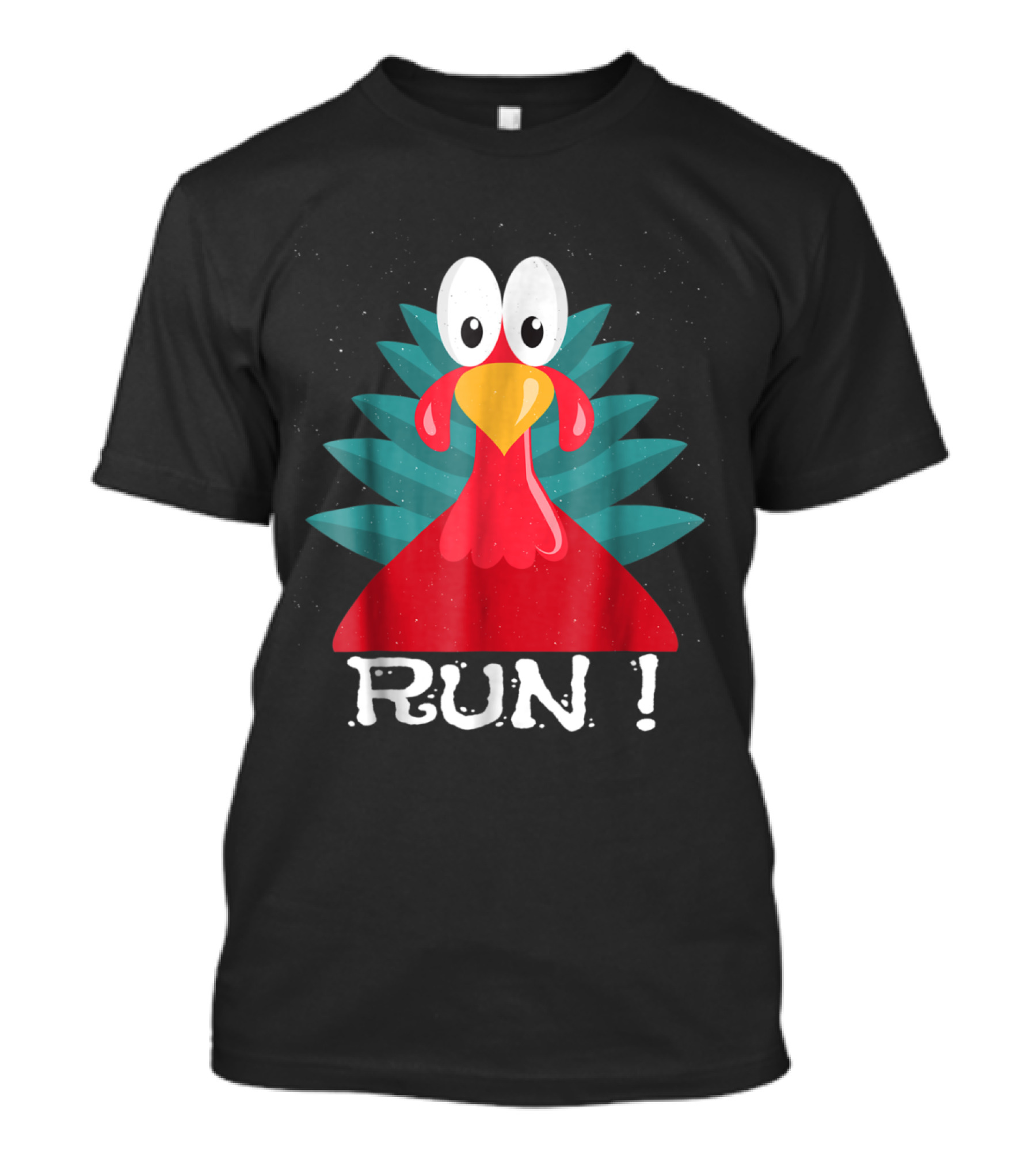 Run Turkey Adult Costume With Cartoon Bird T-Shirt