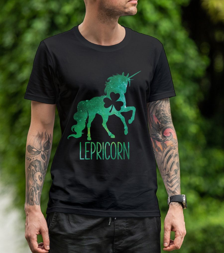 Lepricorn Unicorn Clover St Patrick's Day Mashup T-Shirt