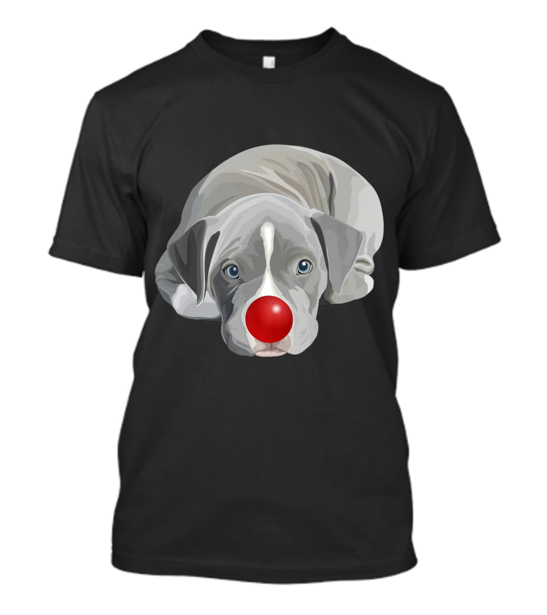 Red Nose Pitbull Puppy With Funny Clown Nose Dog T-Shirt
