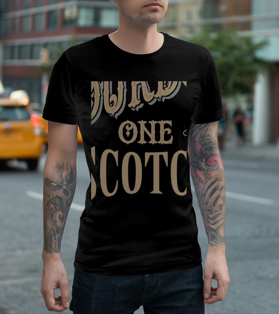 Bourbon One Scotch One Beer Classic Bar Drink T-Shirt