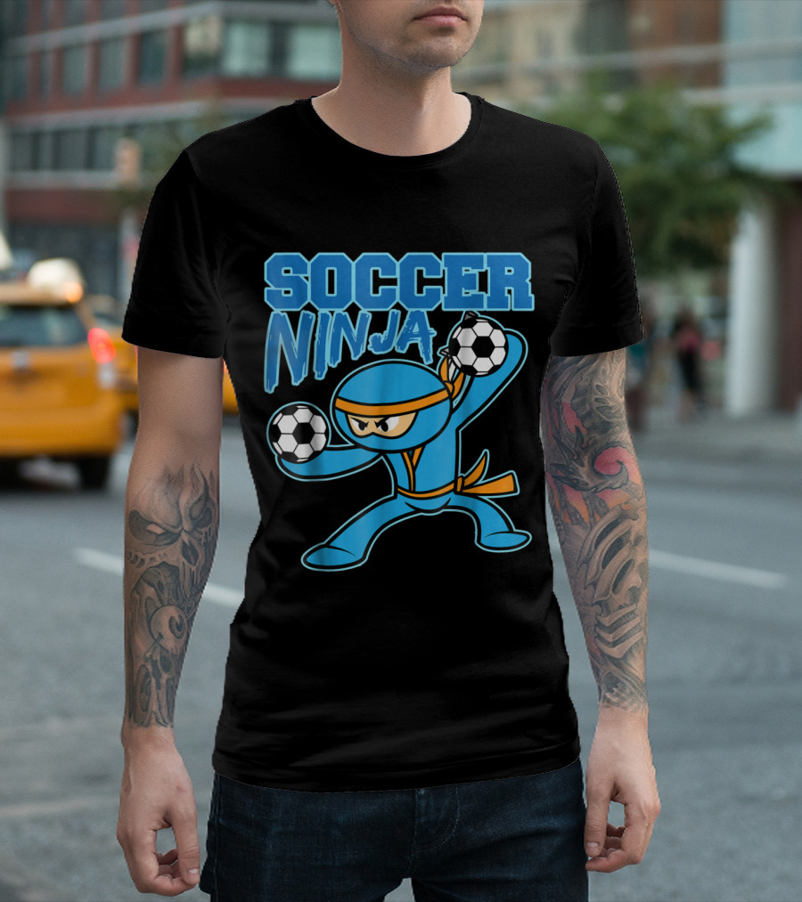 Ninja Soccer Player Fun Cute Football Lovers T-Shirt