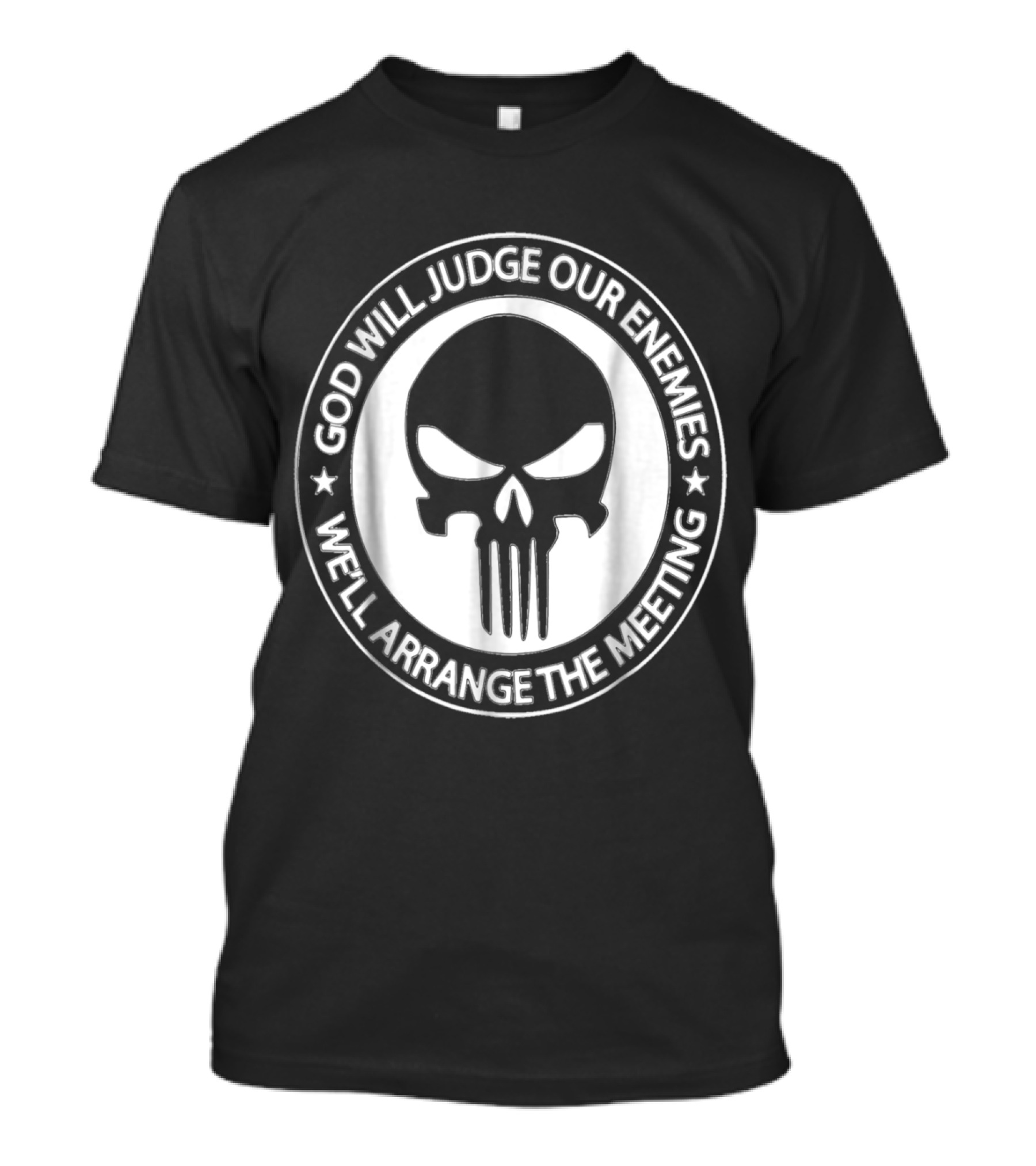 U.S. Navy Seals Original God Will Judge Our Enemies Skull Emblem T-Shirt