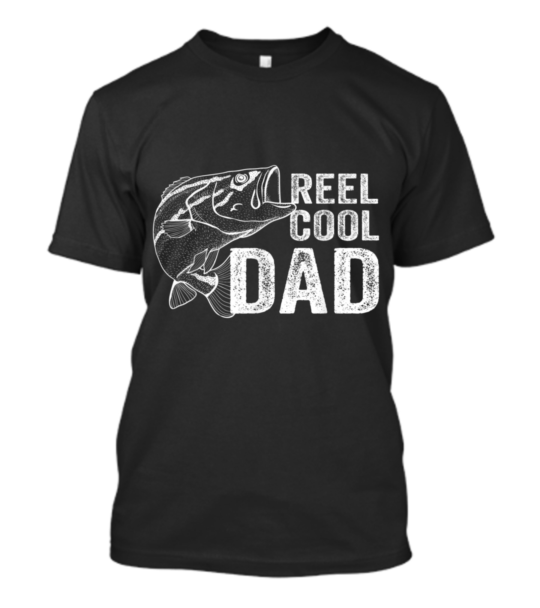 Reel Cool Dad Fishing Fathers Bass Fish T-Shirt
