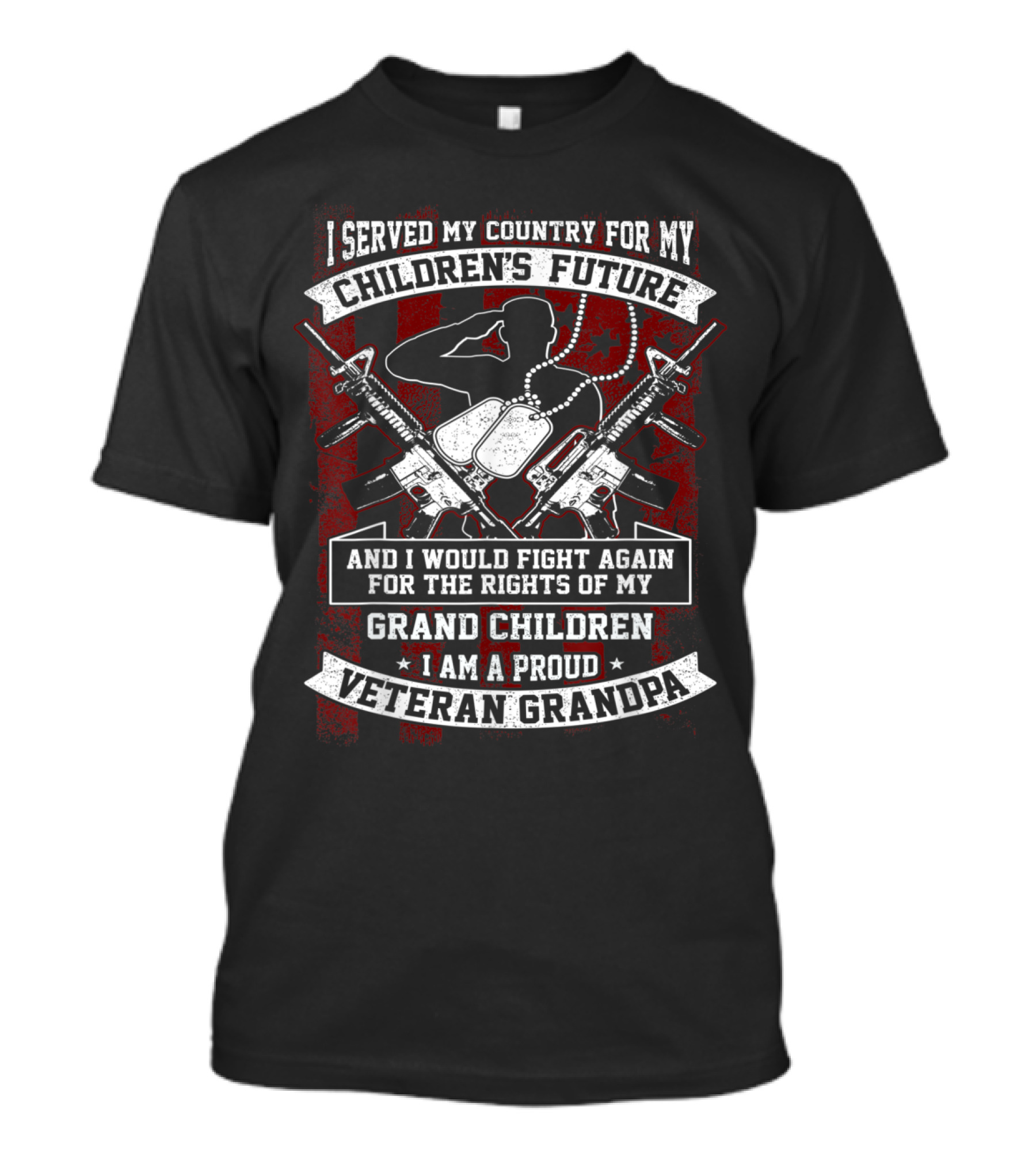 Proud U.S. Veteran Grandpa I Served For My Children's Future And Grandchildren's Rights T-Shirt