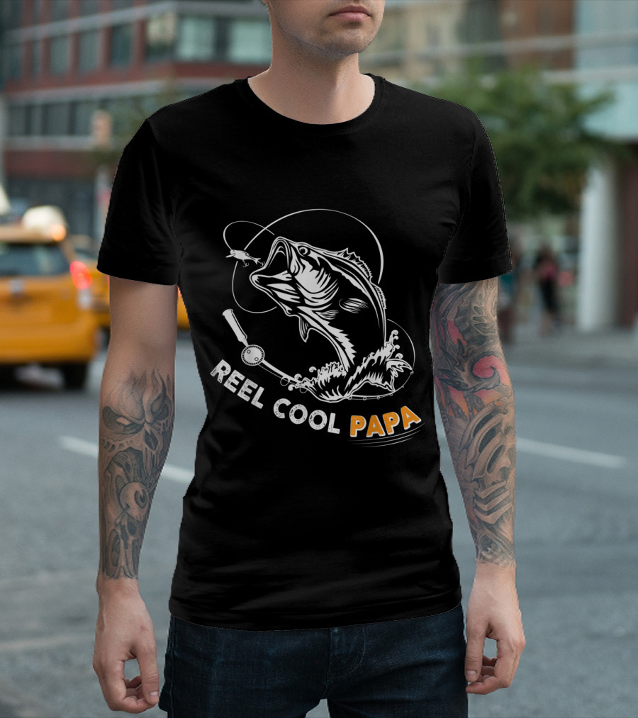 Reel Cool Papa Bass Fish T-Shirt