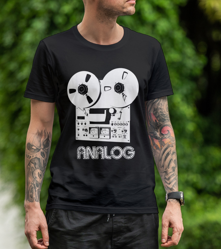 Analog Reel To Reel Tape Recorder Graphic Icon T-Shirt