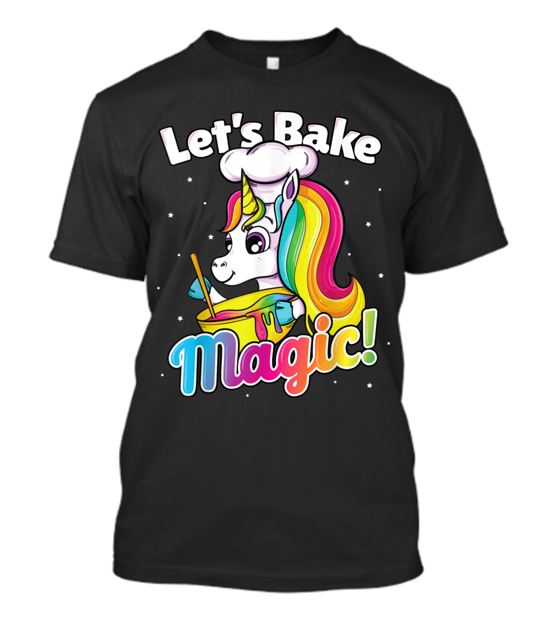 Let's Bake Magic With Unicorn Rainbow Cupcake Cake T-Shirt