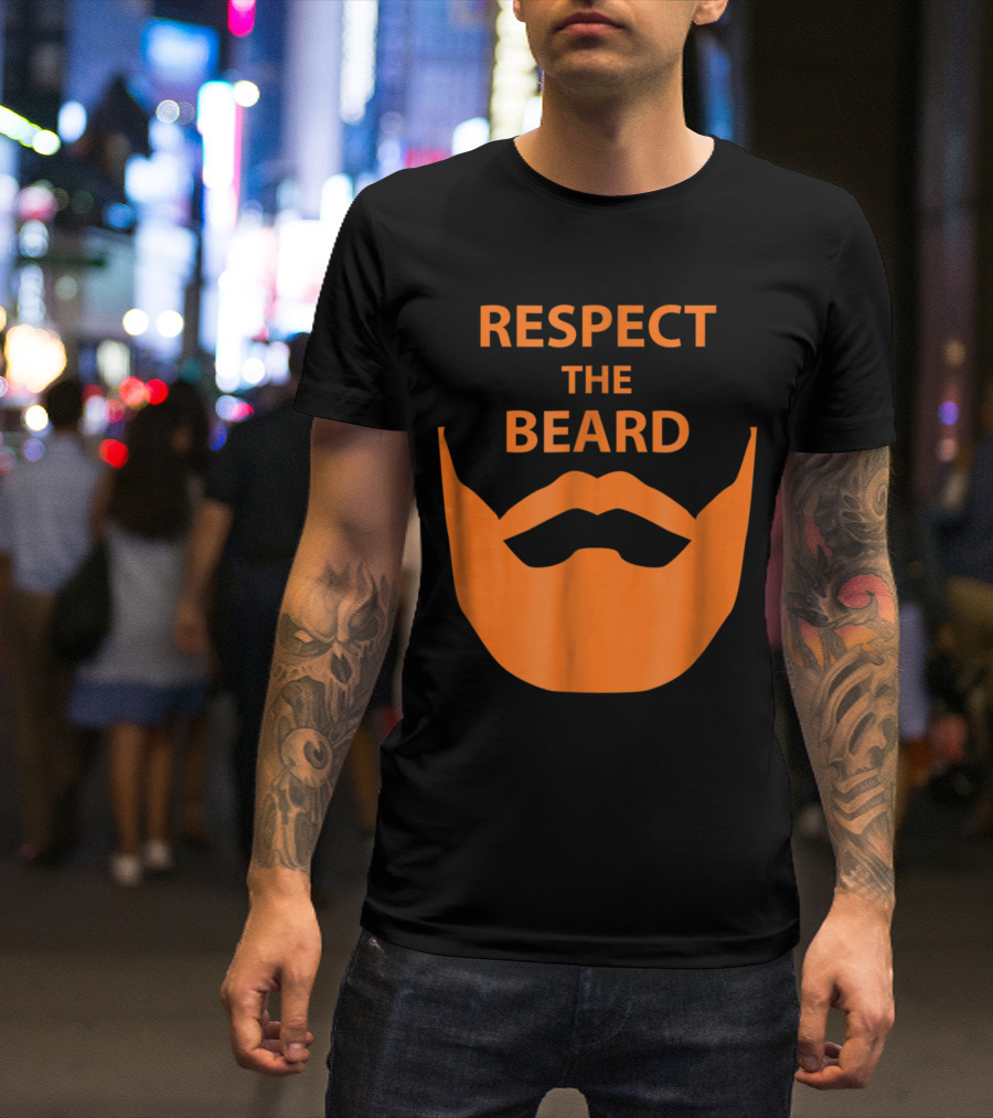 Respect The Beard Iconic Ginger Facial Hair T-Shirt