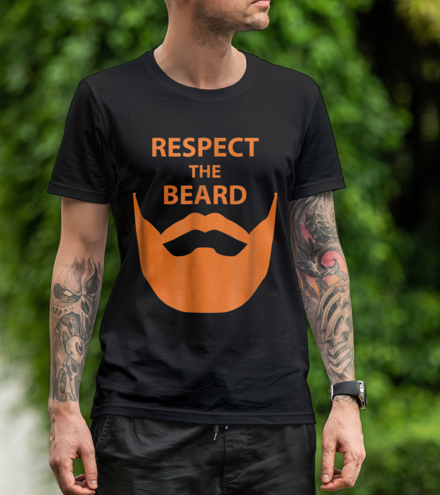 Respect The Beard Iconic Ginger Facial Hair T-Shirt