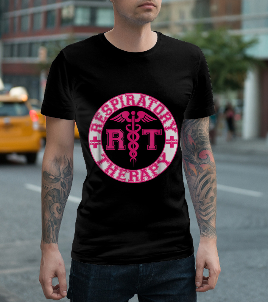 Respiratory Therapy Caduceus Pink RT T-Shirt