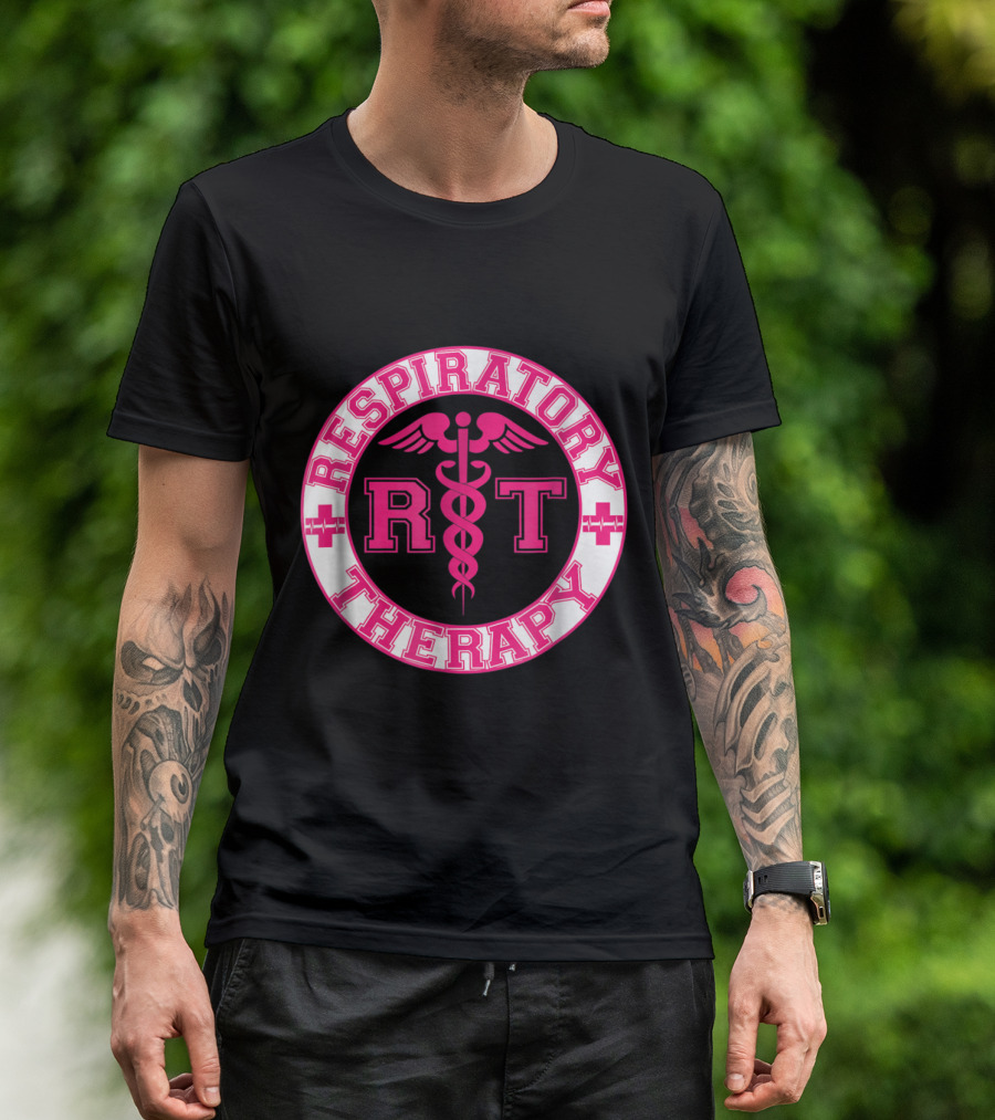 Respiratory Therapy Caduceus Pink RT T-Shirt