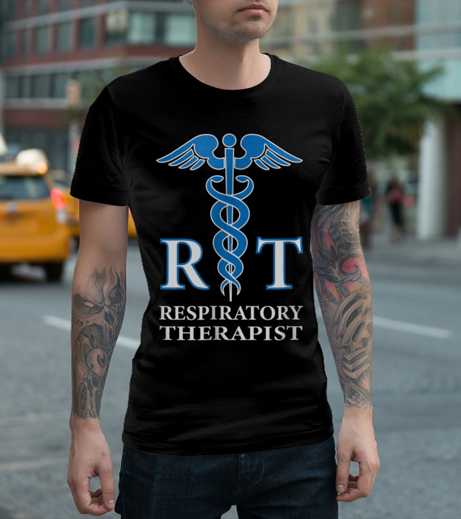 RT Respiratory Therapist Medical Symbol Caduceus T-Shirt