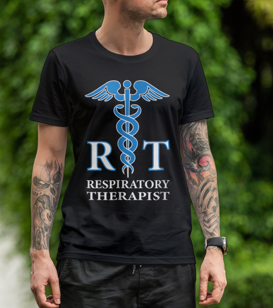 RT Respiratory Therapist Medical Symbol Caduceus T-Shirt