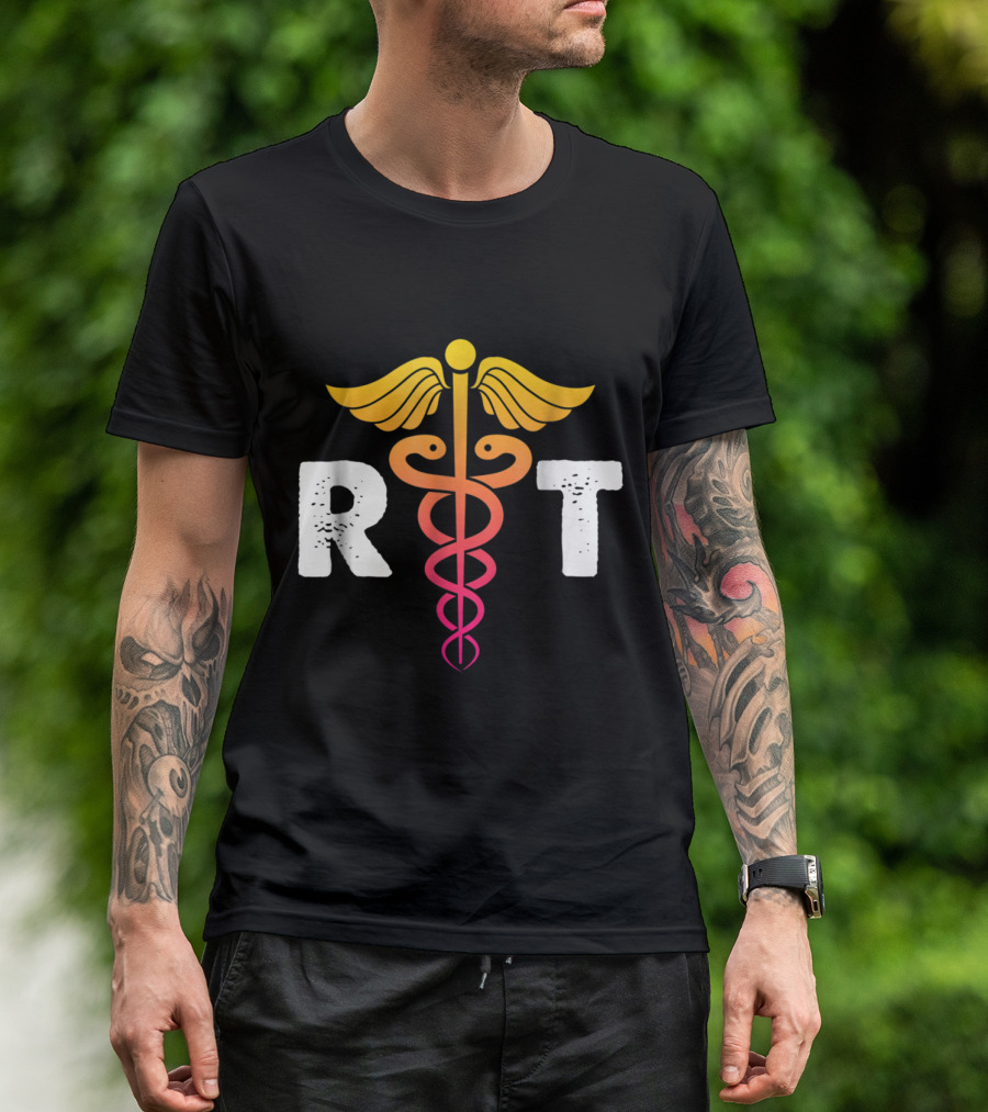 Respiratory Therapist RT Caduceus Symbol Emblem T-Shirt
