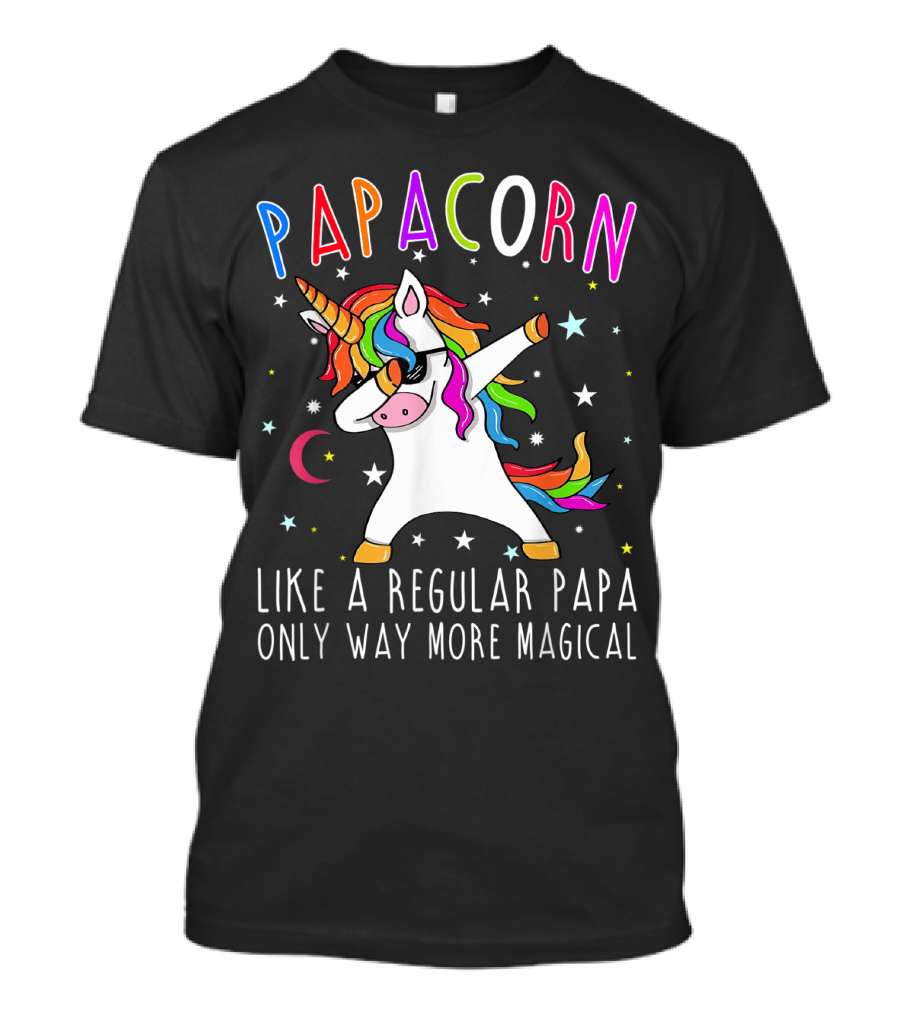 Papacorn Like A Regular Papa Only Way More Magical Dab Unicorn T-Shirt