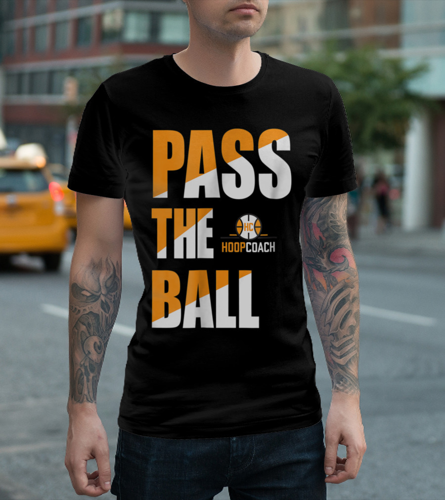 Pass the Ball HC Hoop Coach Basketball Coaching T-Shirt