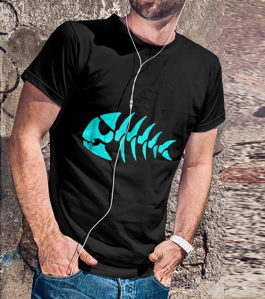 Pastafarian Jolly Pirate Fish Skeleton T-Shirt