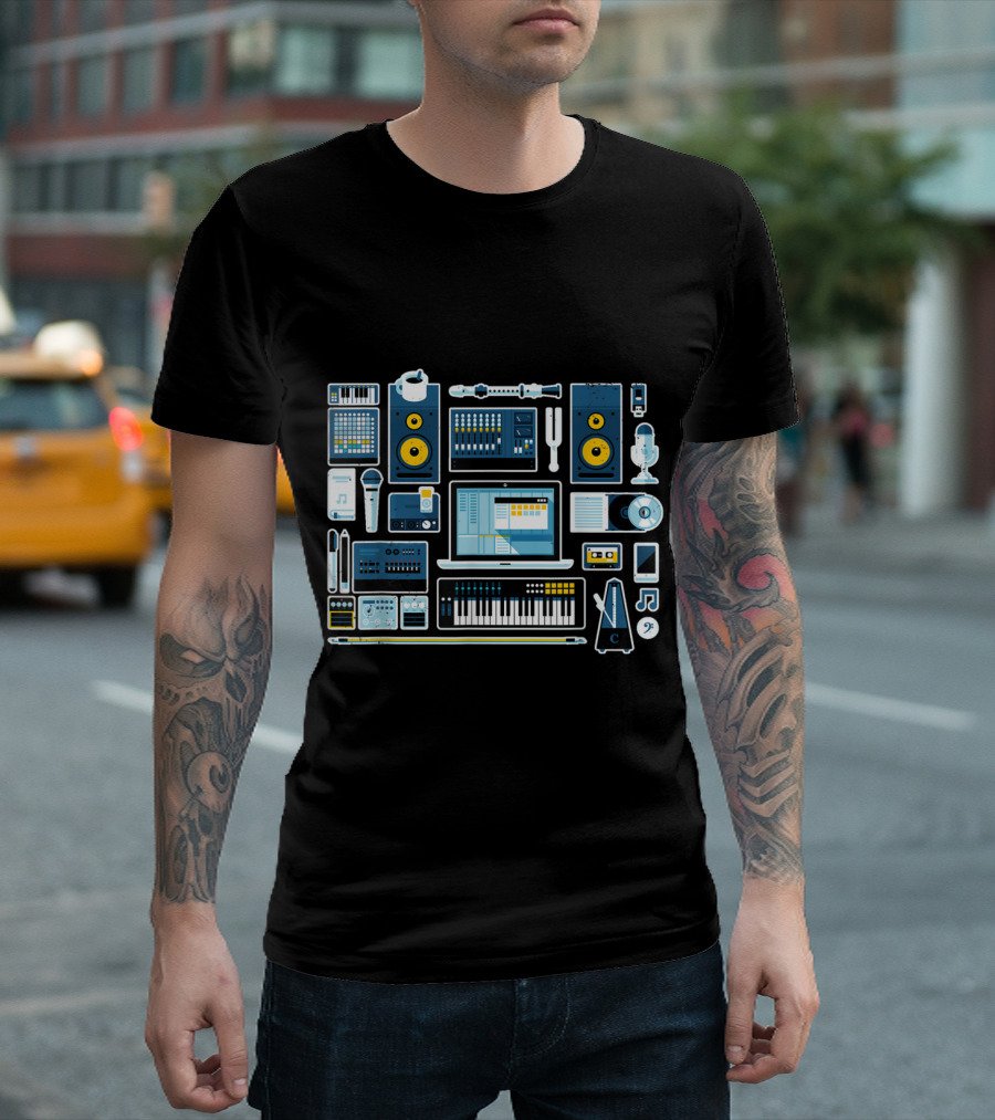 Sound Engineer Audio Production Studio Equipment Collection T-Shirt