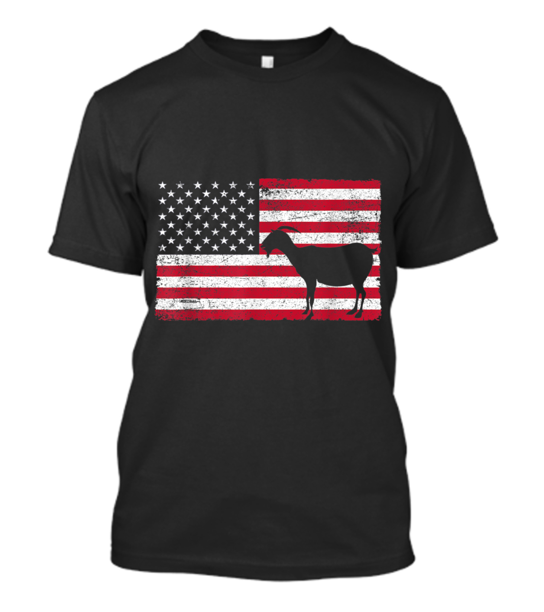 Patriot Goat USA American Flag Fourth Of July Independence Day T-Shirt