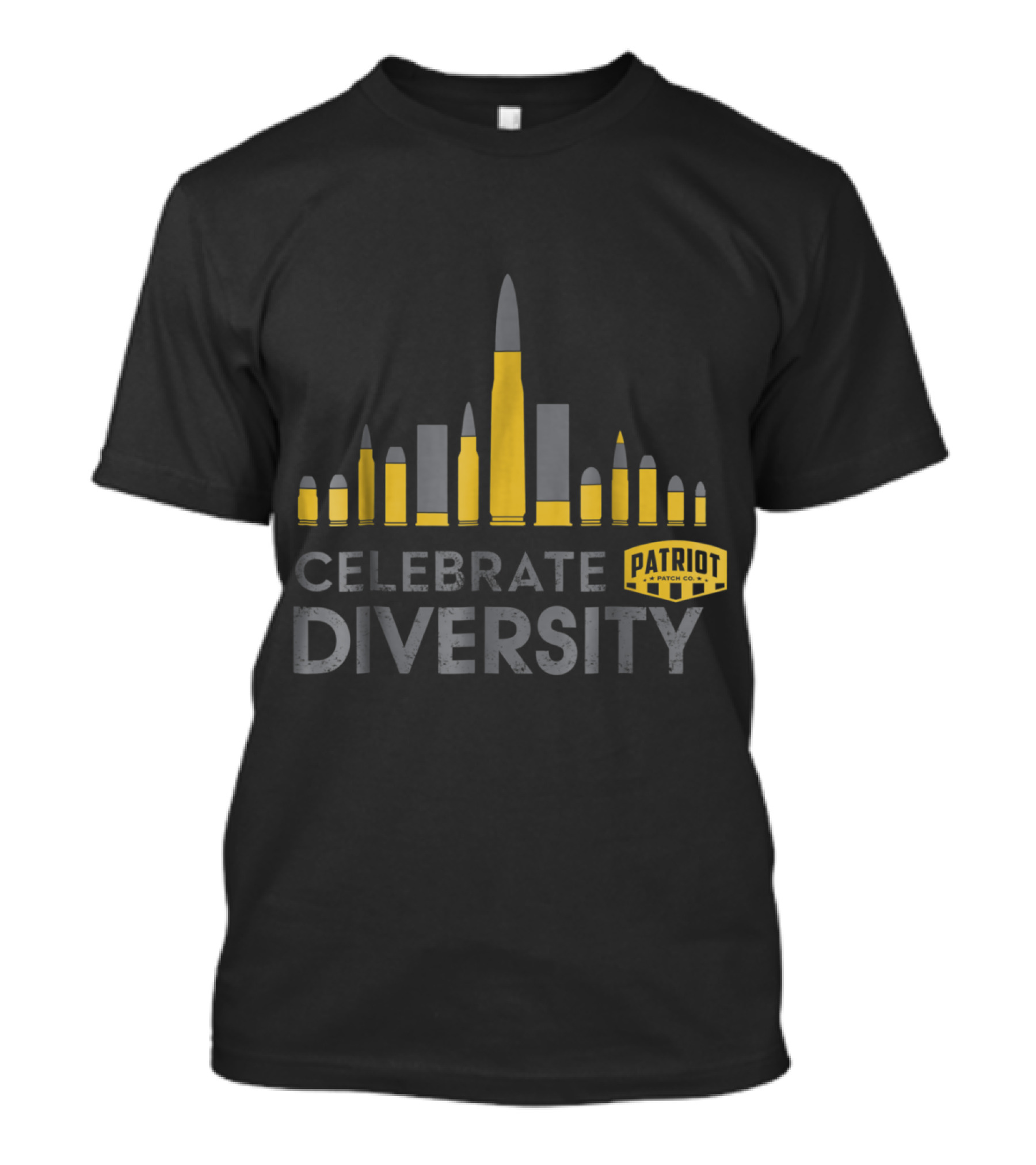 Celebrate Diversity Patriot Patch Co Variety Of Bullet T-Shirt