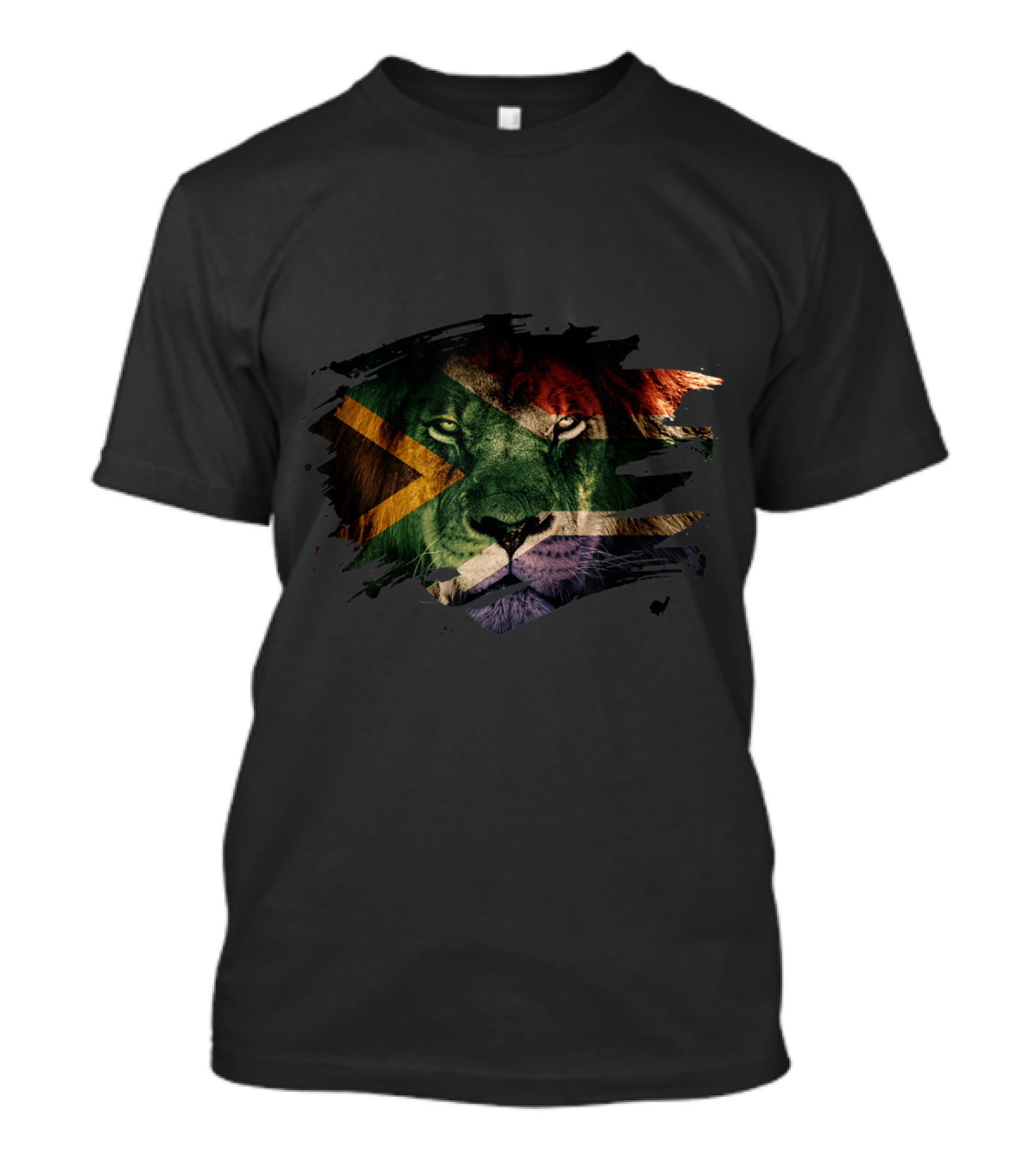 South Africa Flag African Lion Art Blending Iconic Symbolism T-Shirt